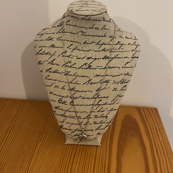 Women's Jewlely Evil Eye Dolphin Pendant Necklace - Picture 6 of 10